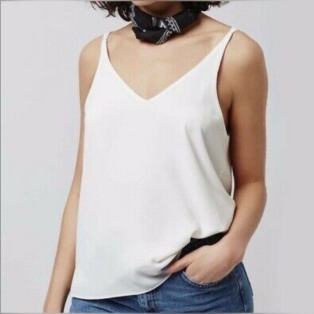 Topshop Double Strap V-Back Camisole‎ size 2 - Picture 5 of 9